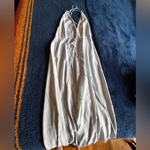 Reformation Blue Satin Maxi Dress (Size M)